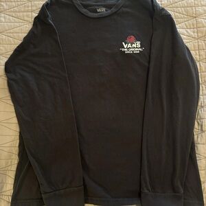 Vans Black Long Sleeve Shirt big kids size large